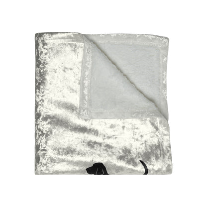 Bloodhound Silhouette Crushed Velvet Blanket