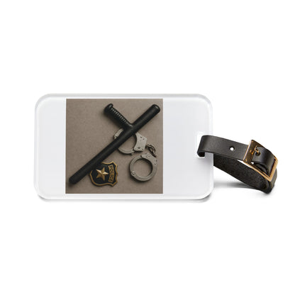 Law Enforcement Appreciation Leather Strap Luggage Tag