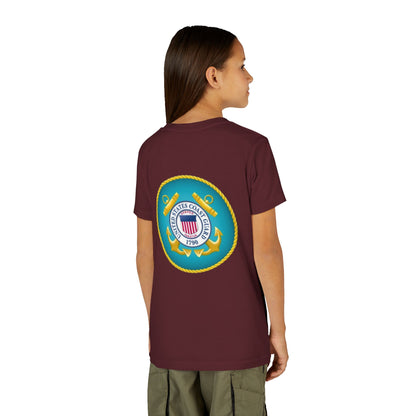 US Coast Guard Youth Unisex Short Sleeve Crewneck Tee
