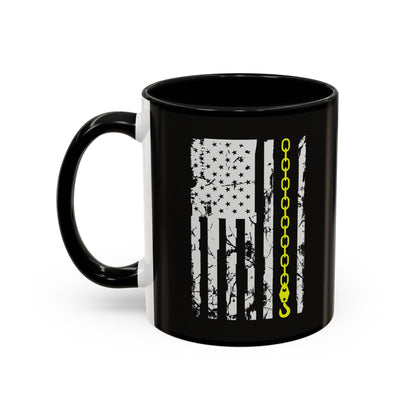 Thin Yellow Line 2-Tone Coffee Mug