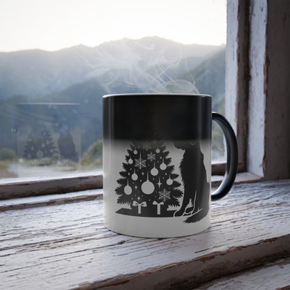 Golden Christmas Tree Color Changing Mug