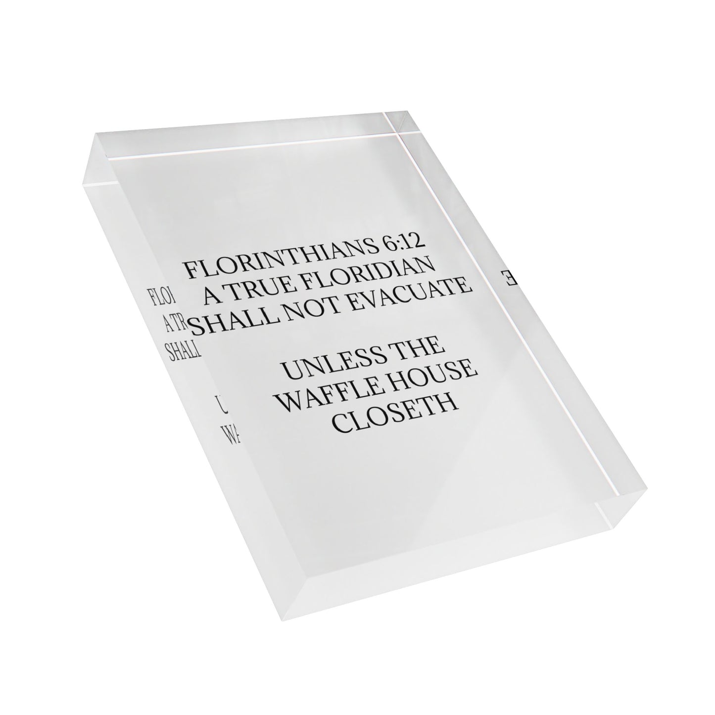 Florinthians 6:12 Acrylic Photo Block