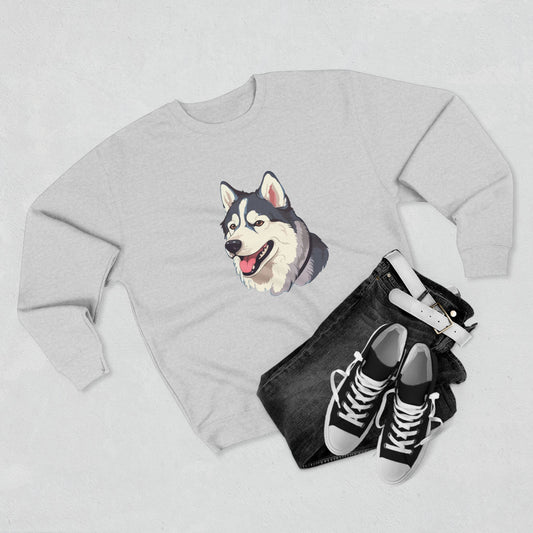 Malamute Head Unisex Crewneck Sweatshirt