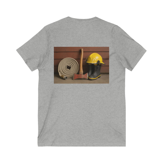 Fire/Rescue Appreciation Unisex Short Sleeve V-Neck Tee