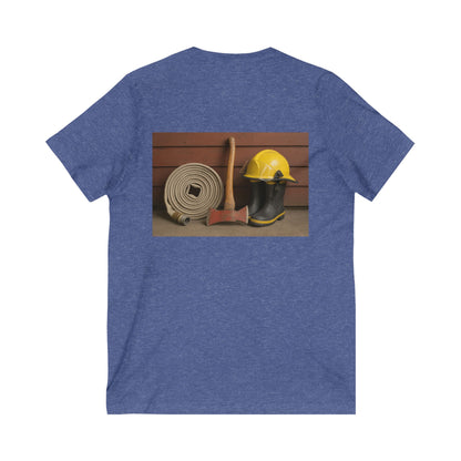 Fire/Rescue Appreciation Unisex Short Sleeve V-Neck Tee