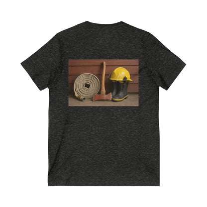 Fire/Rescue Appreciation Unisex Short Sleeve V-Neck Tee
