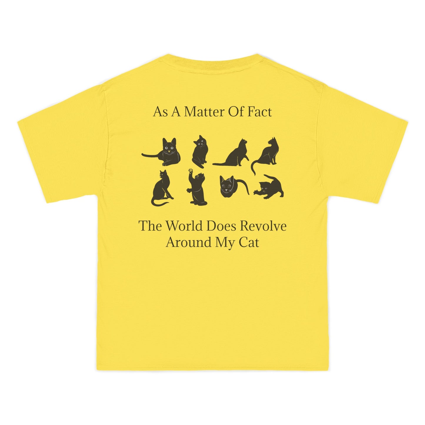 Matter Of Fact Cat Men's Short-Sleeve Crewneck Tee