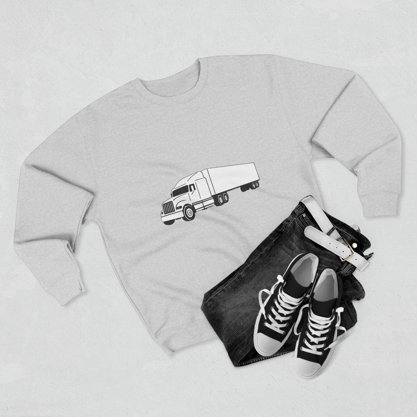 Semi Truck Unisex Crewneck Sweatshirt