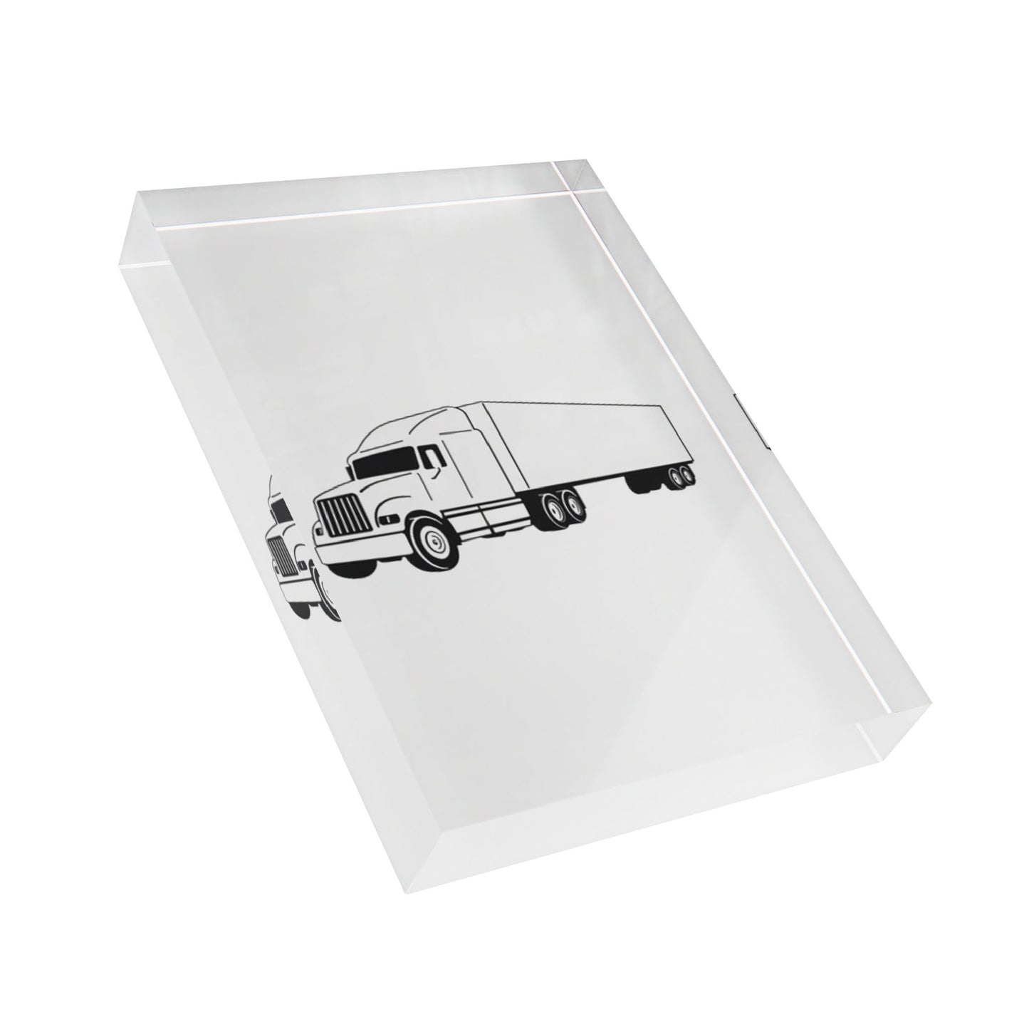 Semi Truck Acrylic Photo Block