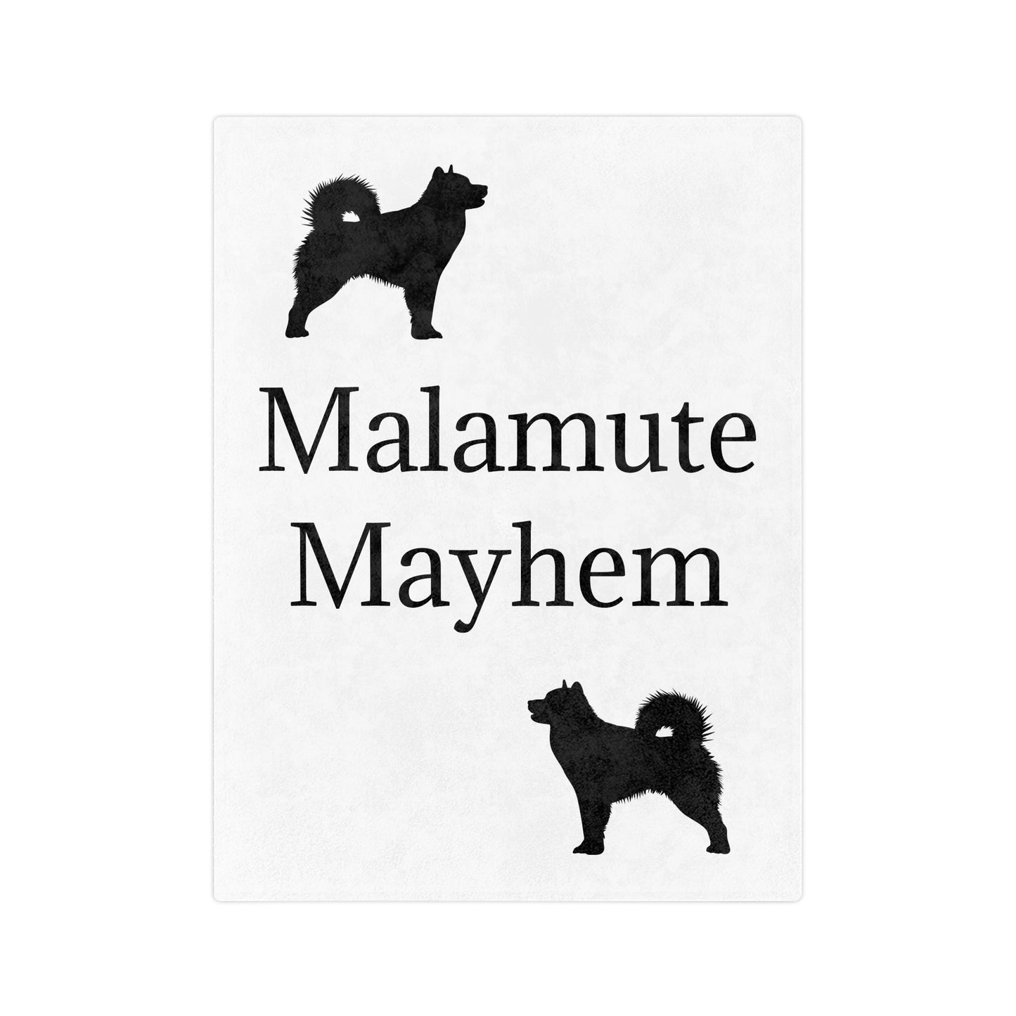 Malamute Mayhem Velveteen Microfiber Blanket