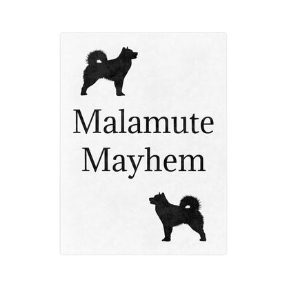 Malamute Mayhem Velveteen Microfiber Blanket