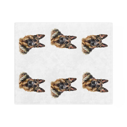German Shepherd Head Velveteen Microfiber Blanket