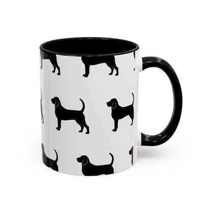 Bloodhound Silhouette 2-Tone Coffee Mug