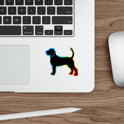 Bloodhound Silhouette Holographic Sticker