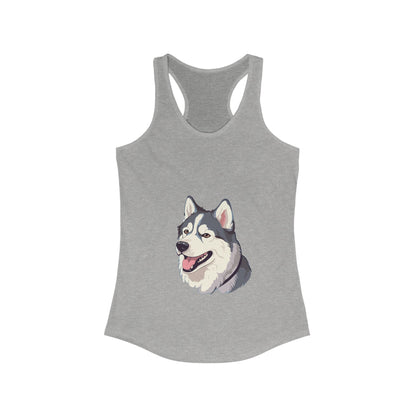 Malamute Head Women's Racerback Tank