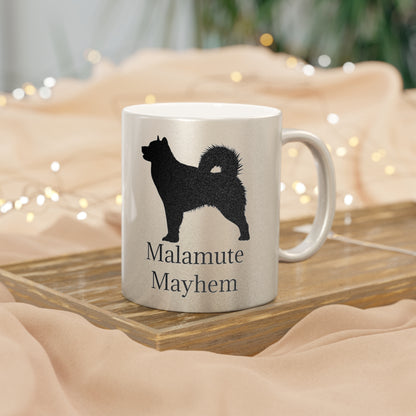 Malamute Mayhem Metallic Coffee Mug