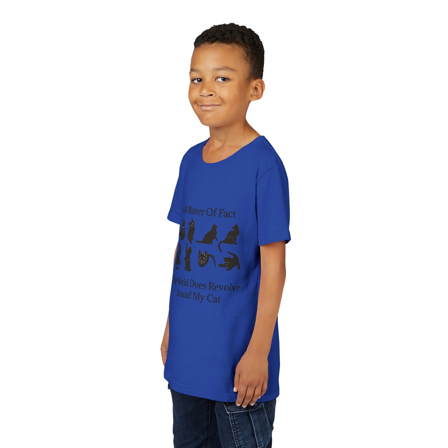 Matter Of Fact Cat Youth Unisex Short Sleeve Crewneck Tee