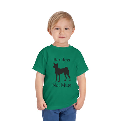 Barkless Not Mute Toddler Unisex Short Sleeve Crewneck Tee
