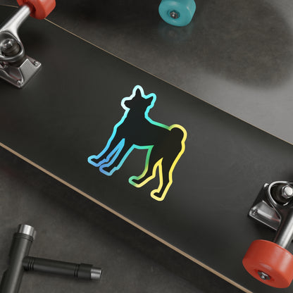 Basenji Silhouette Holographic Sticker