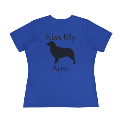 Kiss My Auss Women's Short Sleeve Crewneck Tee