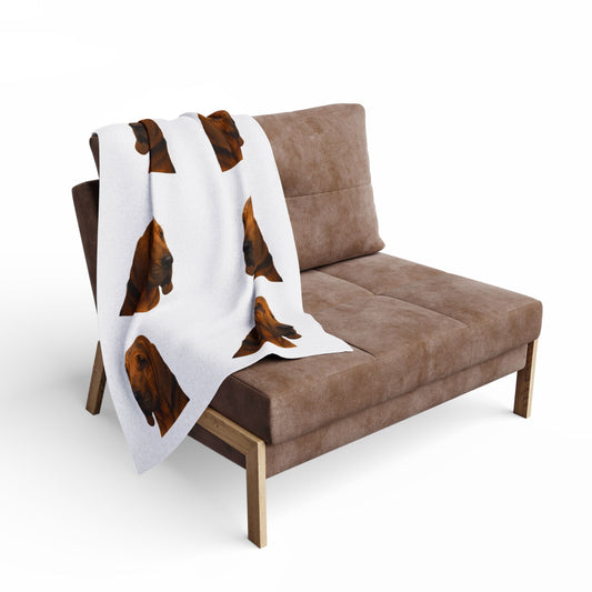 Bloodhound Head Arctic Fleece Blanket