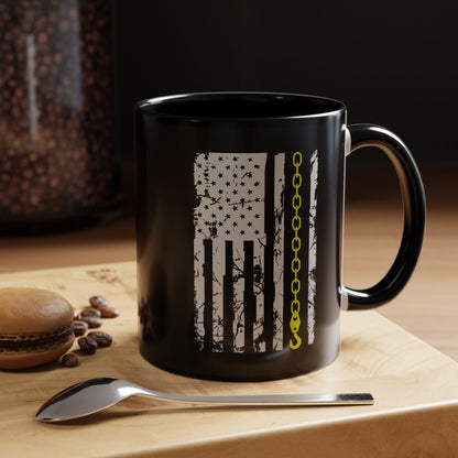 Thin Yellow Line 2-Tone Coffee Mug