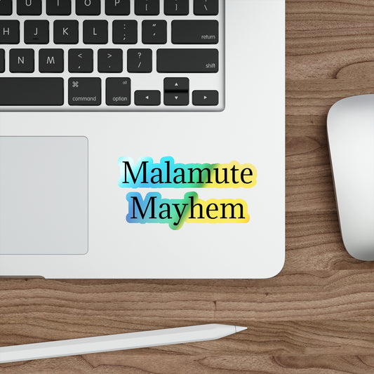 Malamute Mayhem Holographic Sticker