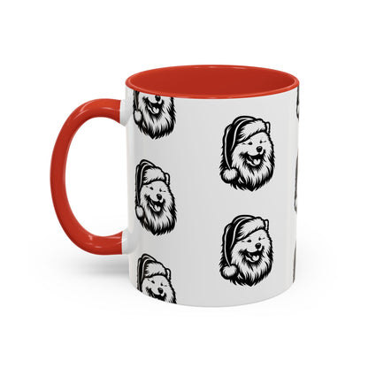 Santa Paws Samoyed 2-Tone Coffee Mug