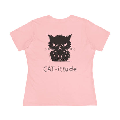CAT-ittude Women's Short Sleeve Crewneck Tee