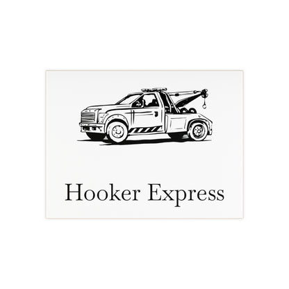 H**ker Express Wheel Lift Tow Truck Ceramic Photo Tile