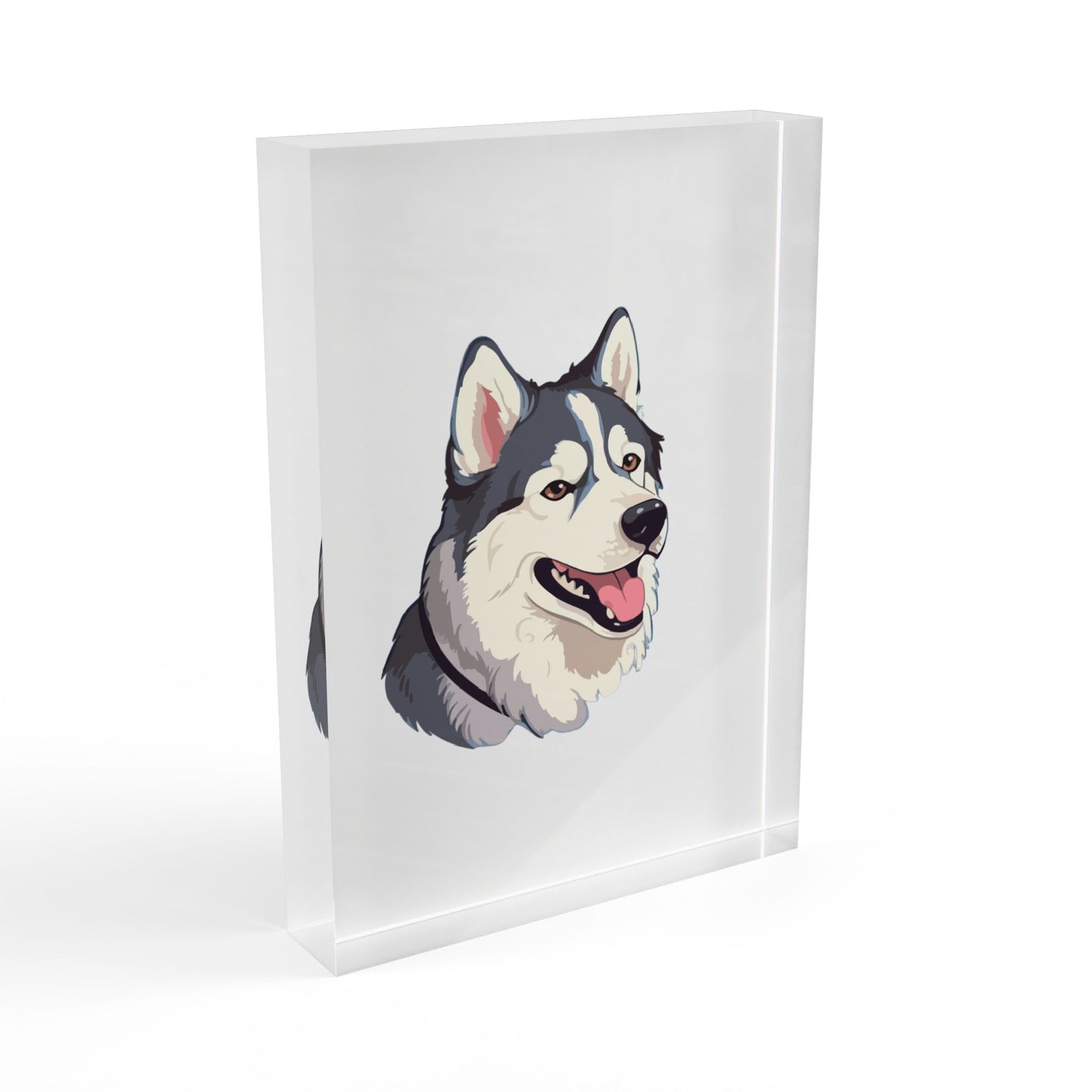 Malamute Head Acrylic Photo Block