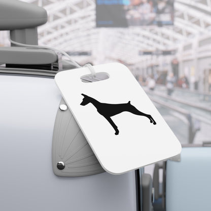 Doberman Silhouette Luggage Tag