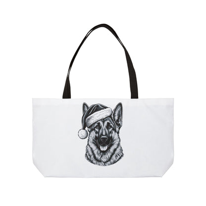 Santa Paws German Shepherd Weekender Tote Bag