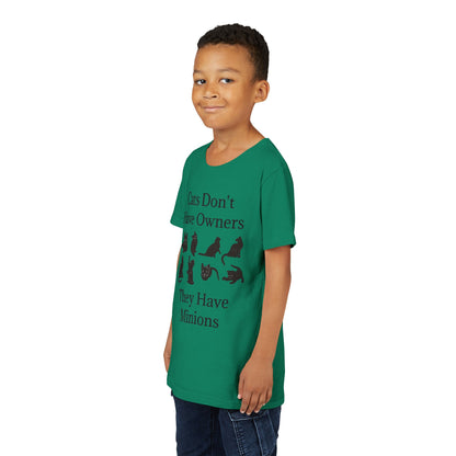 Cat Minions Youth Unisex Short Sleeve Crewneck Tee