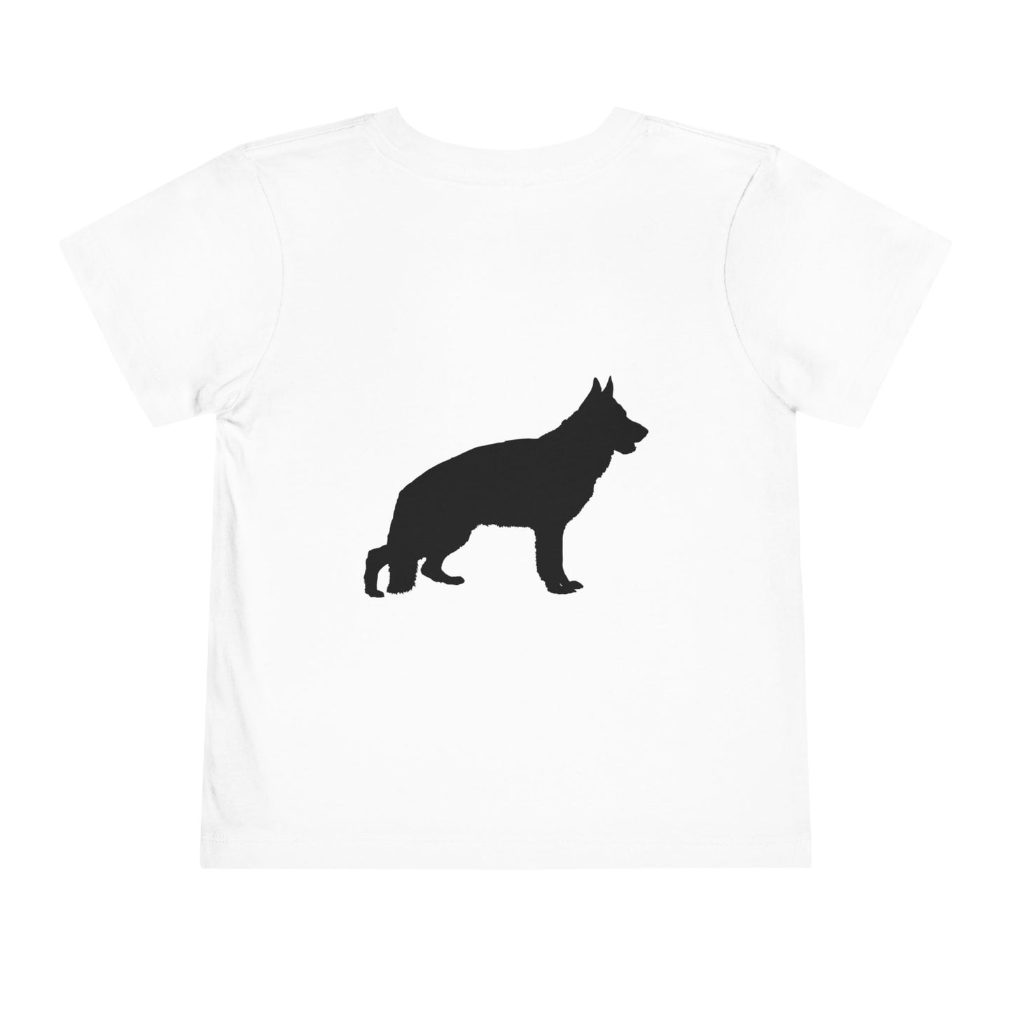 German Shepherd Silhouette Toddler Unisex Short Sleeve Crewneck Tee
