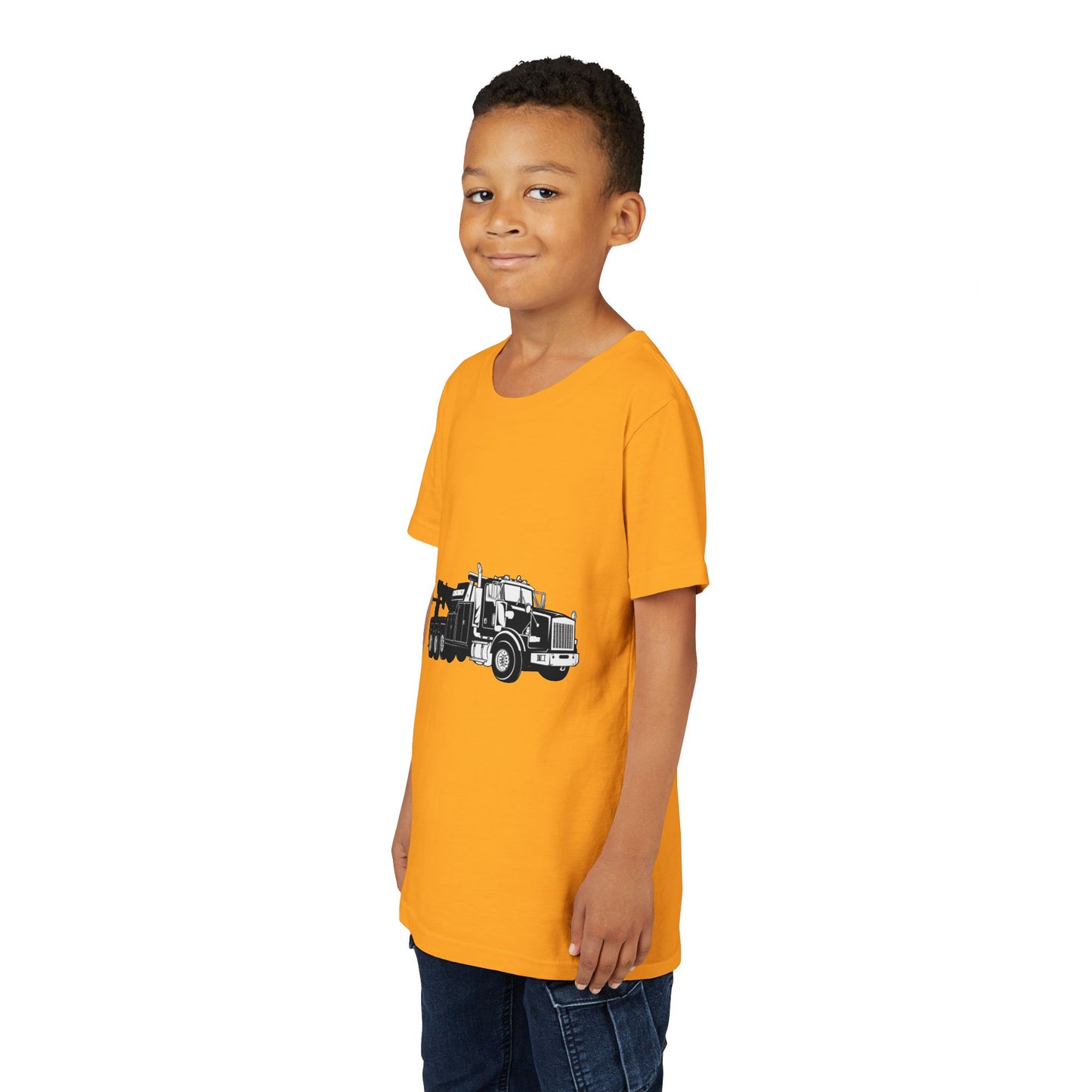 Heavy Tow Truck Youth Unisex Short Sleeve Crewneck Tee