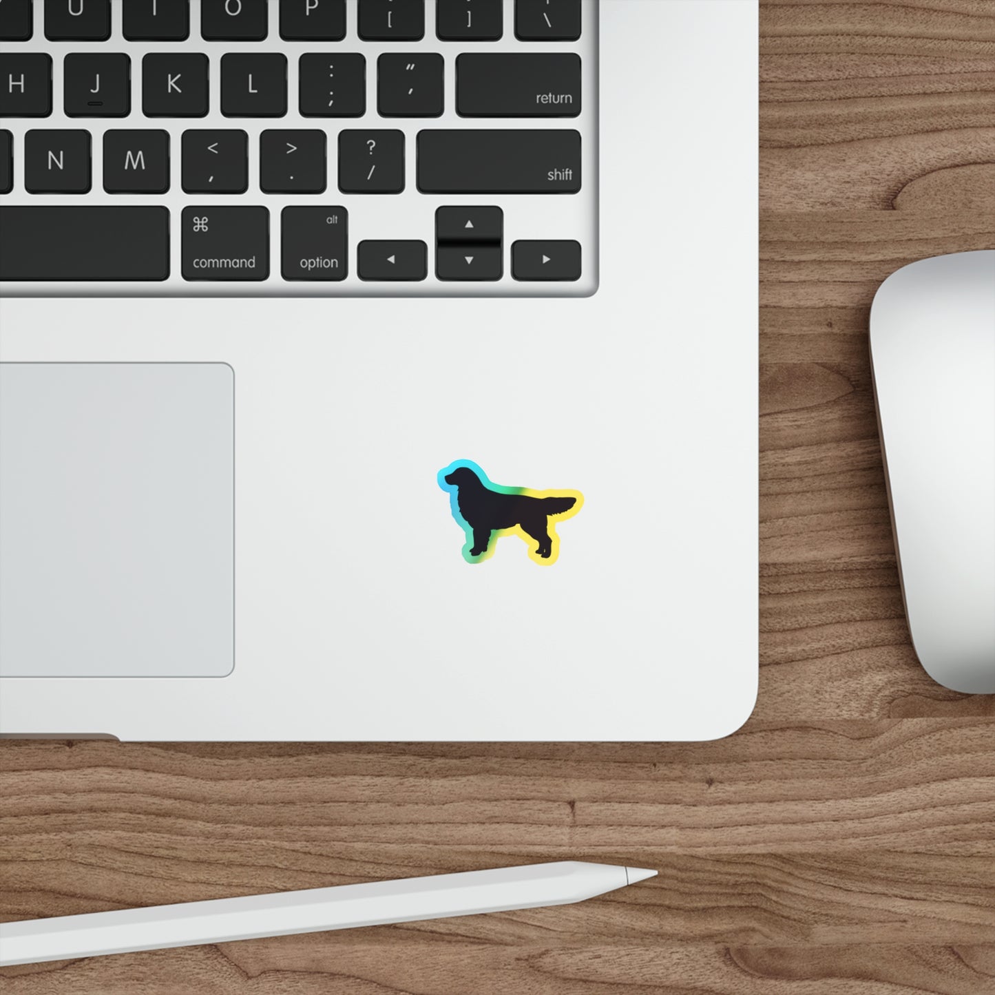 Golden Silhouette Holographic Sticker