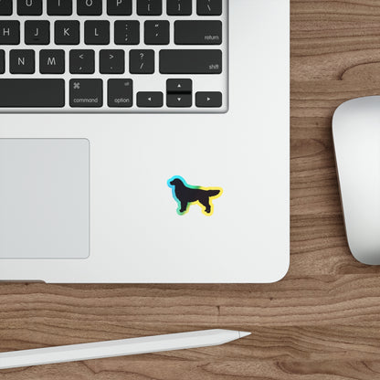 Golden Silhouette Holographic Sticker