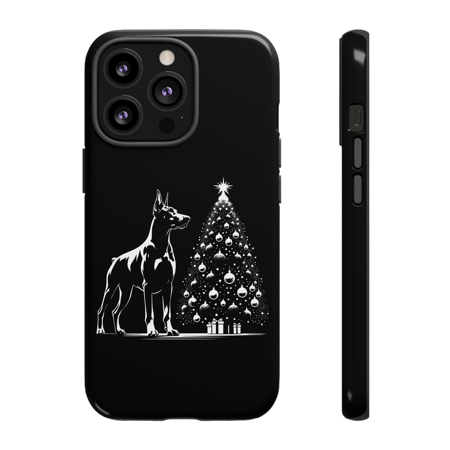 Doberman Christmas Tree iPhone Case