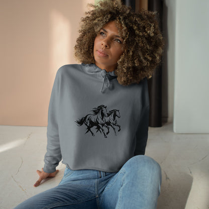 Horsin' Around Women's Crop Hoodie