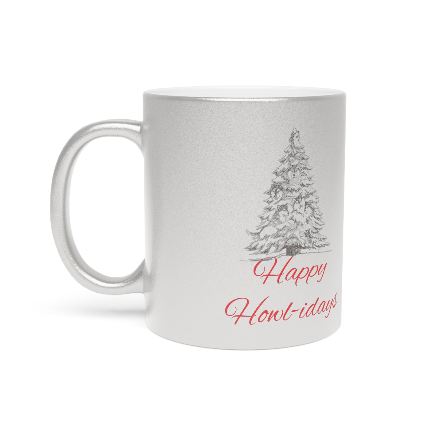 Happy Howl-idays Metallic Coffee Mug