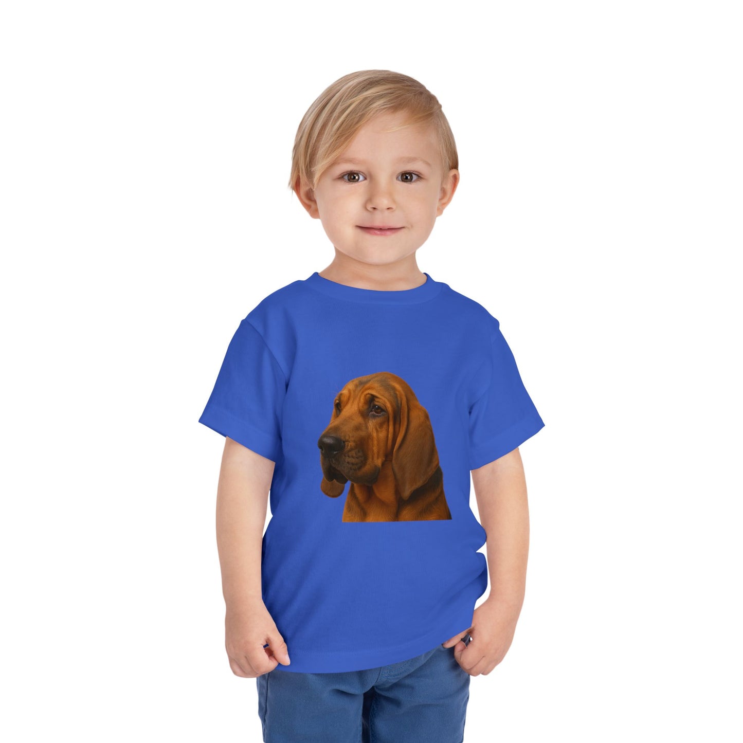 Bloodhound Head Toddler Unisex Short Sleeve Crewneck Tee