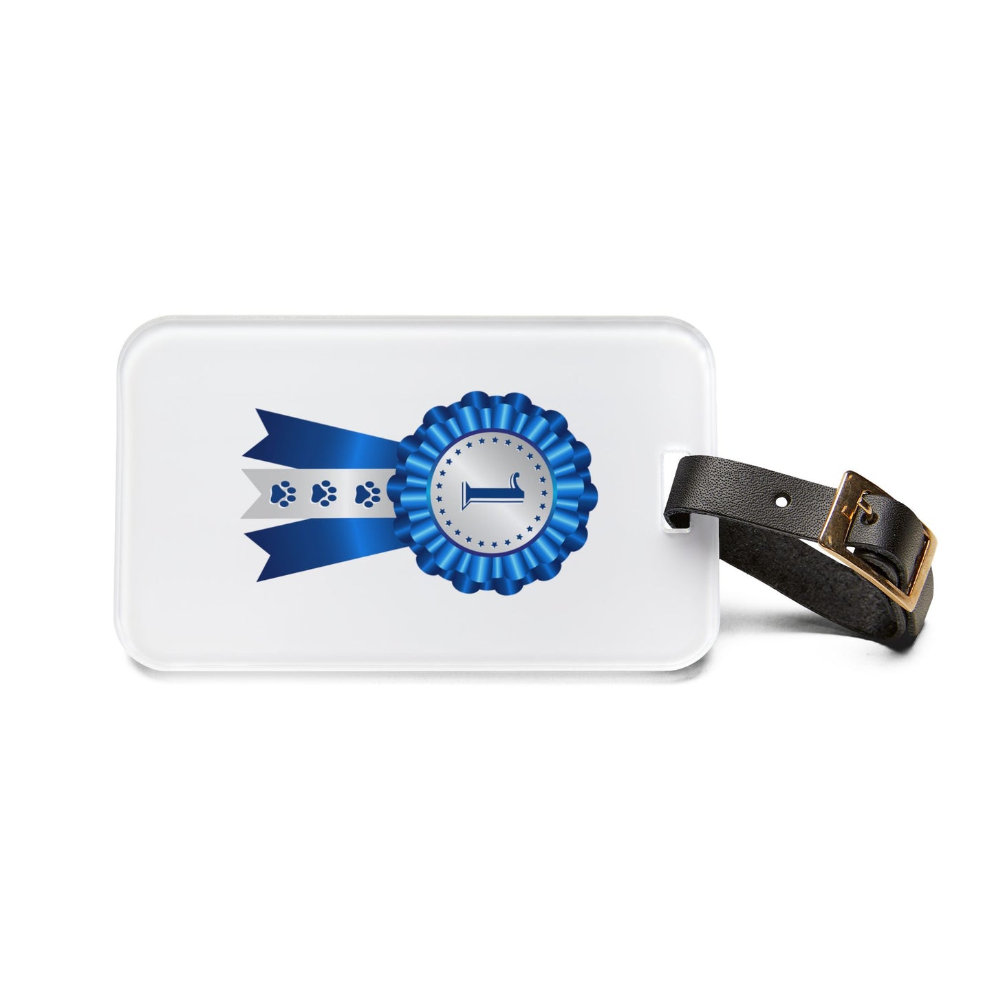 Show Ribbon Leather Strap Luggage Tag