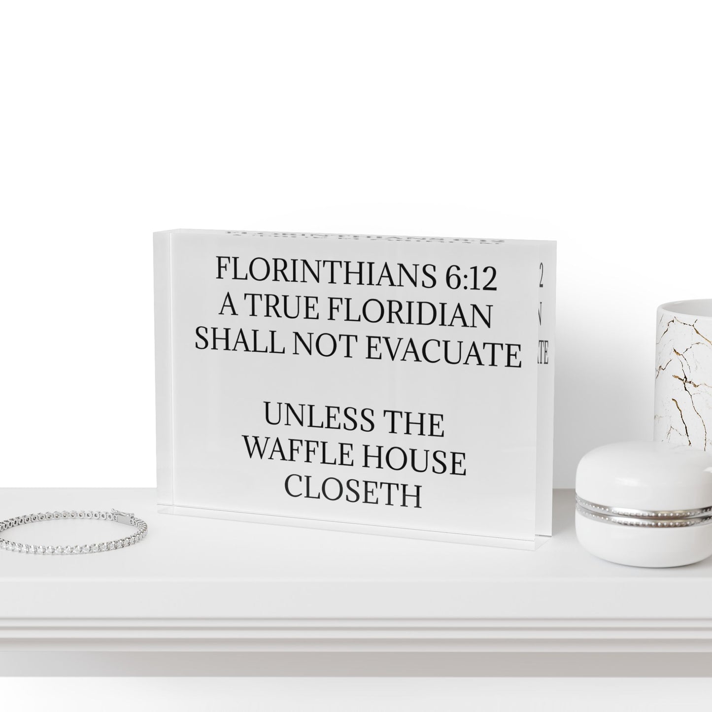Florinthians 6:12 Acrylic Photo Block