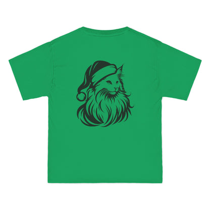 Santa Paws Cat Men's Short-Sleeve Crewneck Tee