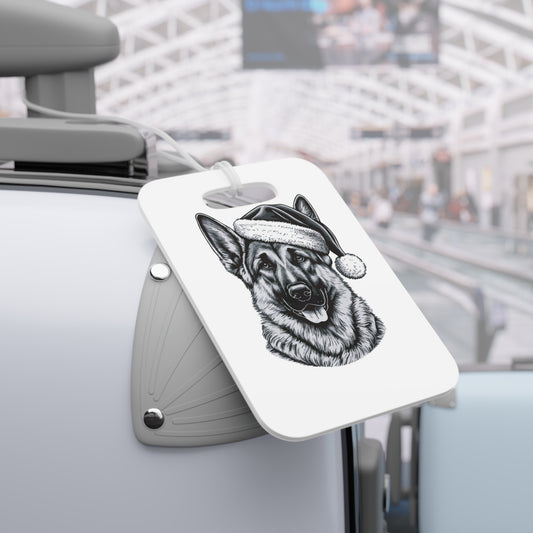 Santa Paws German Shepherd Luggage Tag