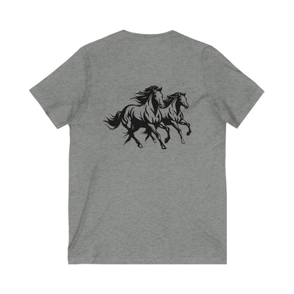 Horsin' Around Unisex Short Sleeve V-Neck Tee