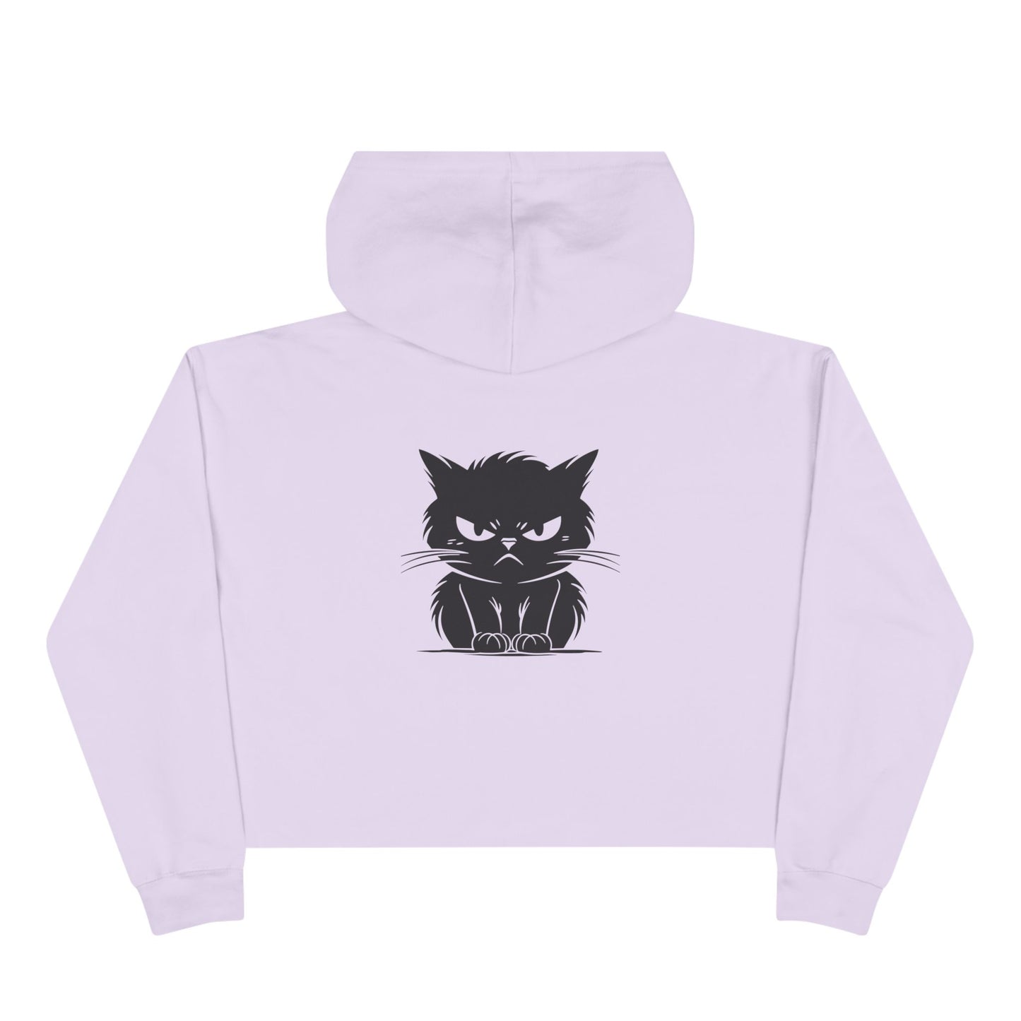 Angry Cat Women's Crop Hoodie