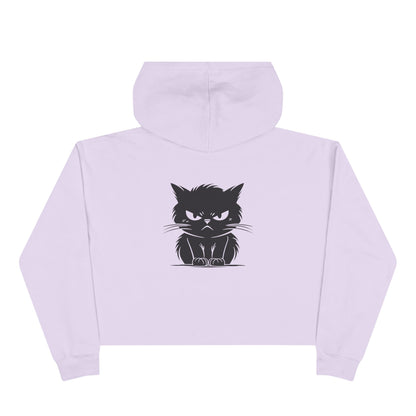 Angry Cat Women's Crop Hoodie