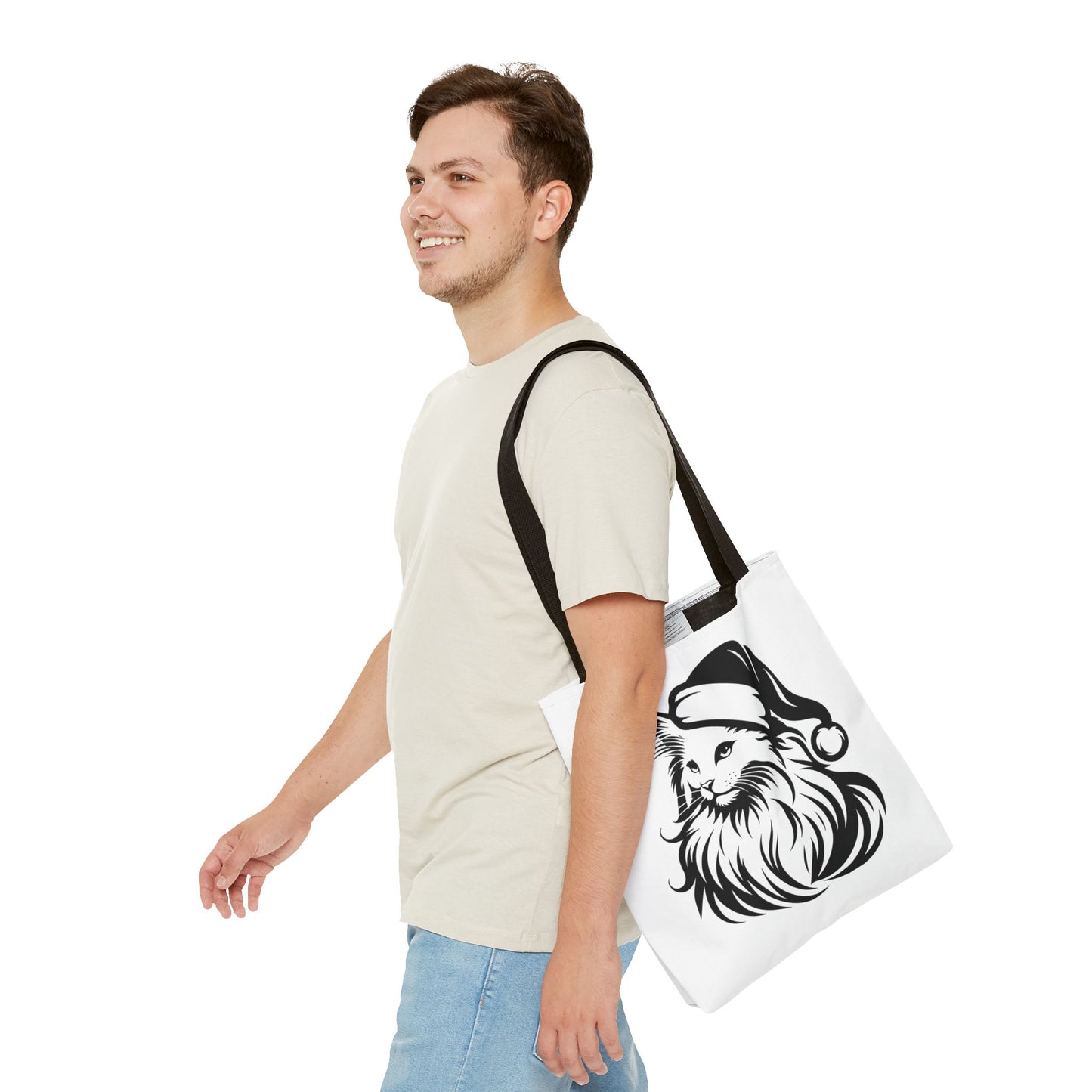 Santa Paws Cat Tote Bag